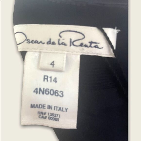 Oscar de la Renta | NWT Navy Blue Silk Sheath Dress Size 4 - Picture 11 of 12